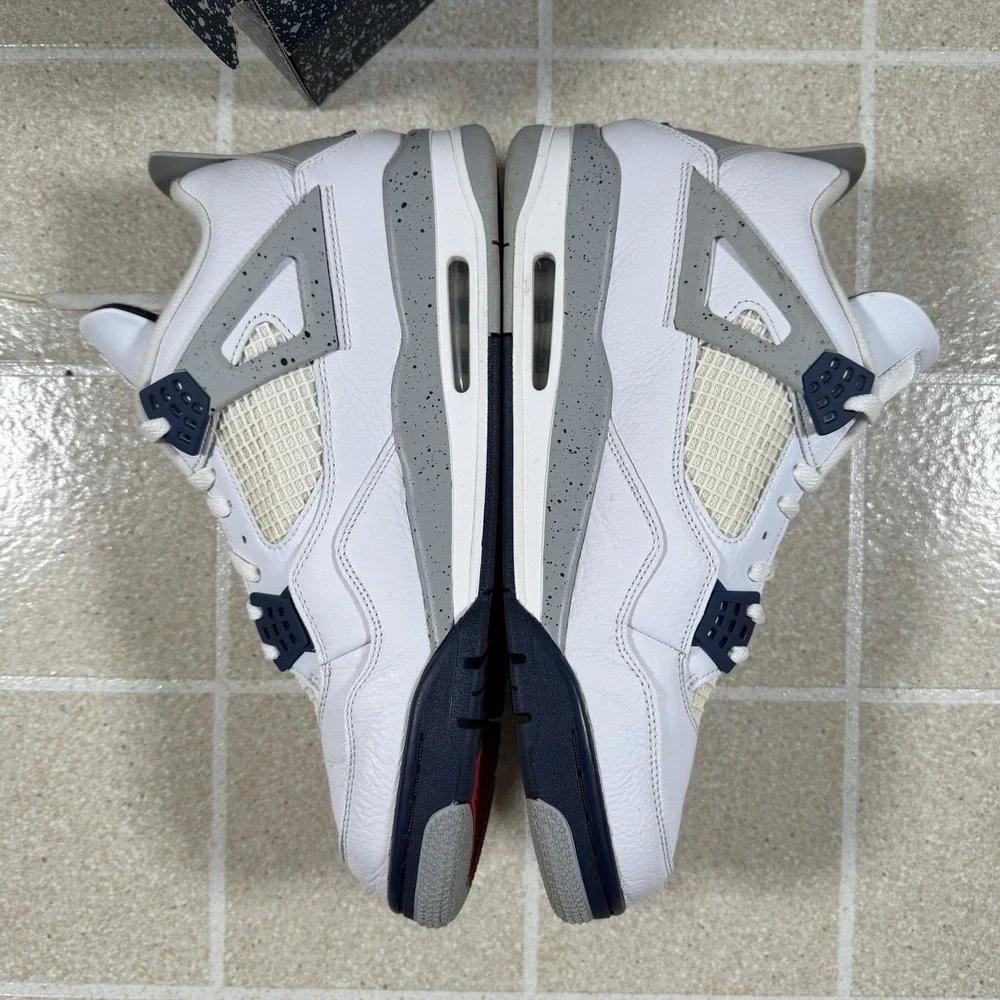 Nike Air Jordan 4 Retro Midnight Navy White Cement DH6927-140 Size 13